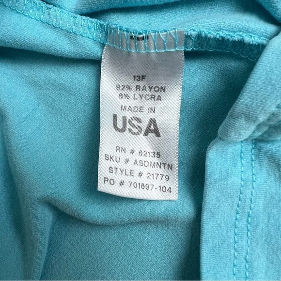 Fresh Produce Blue Wrap Style Sleeveless Knee Length Sheath Dress Size Medium - Picture 7 of 9